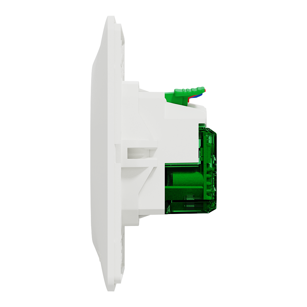 Combi 2P+T affl + USB-C Blanc
